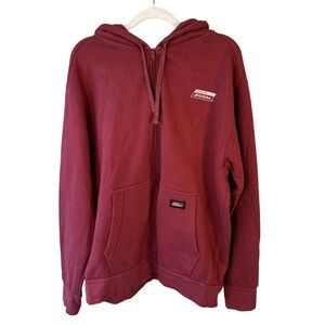 Dickies Full Zip Fleece Hoodie Jacket Worn in Size M Casual Streetwear Workwear